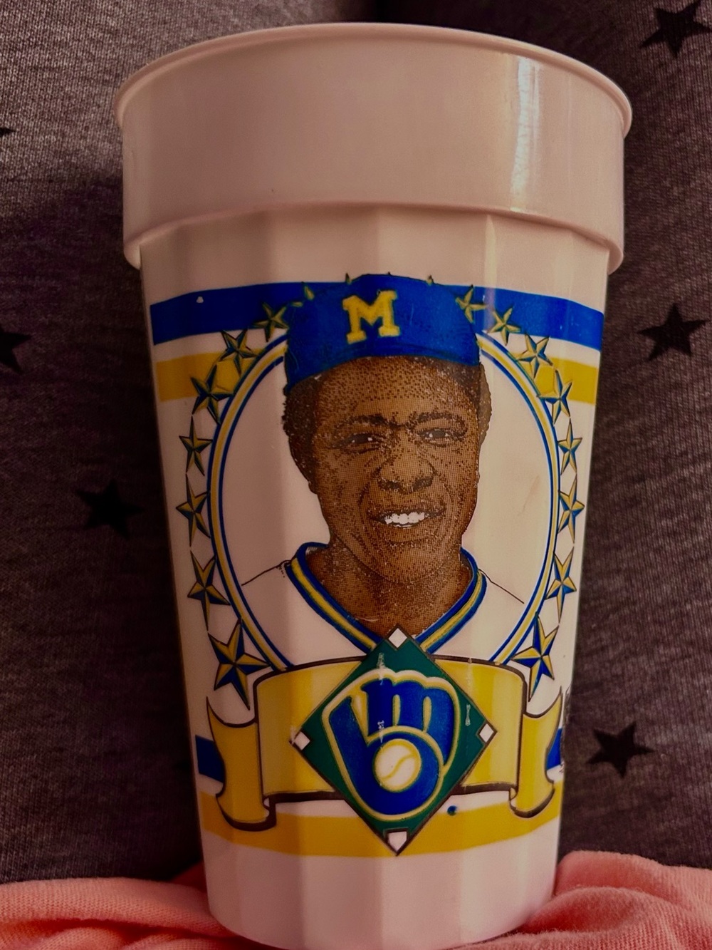 1993 VINTAGE HANK AARON Milwaukee Brewers COLLECTOR CUP